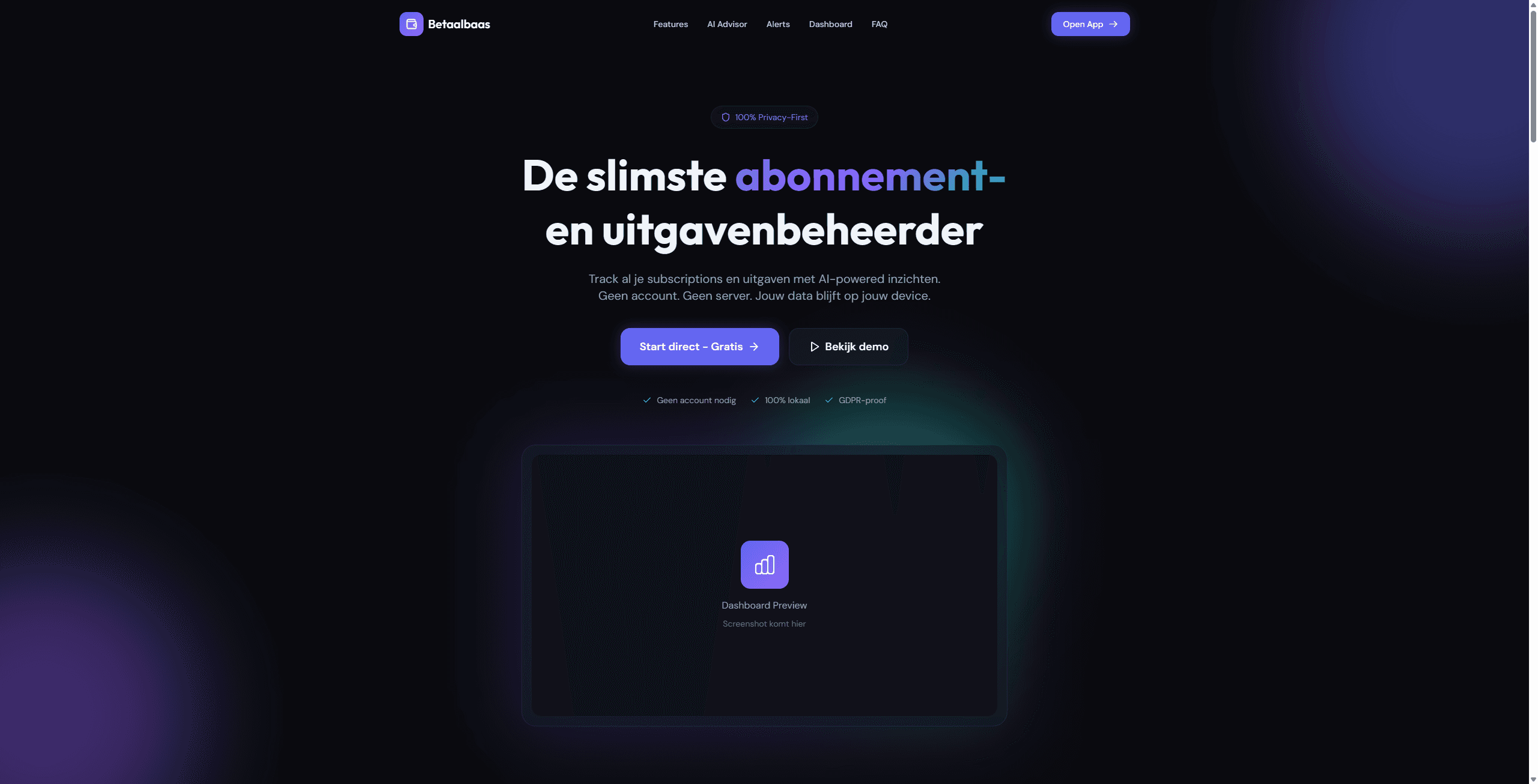 Screenshot van betaalbaas.nl